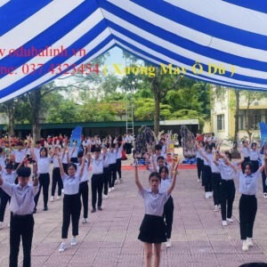 dù che sự kiện trường học may tại xưởng