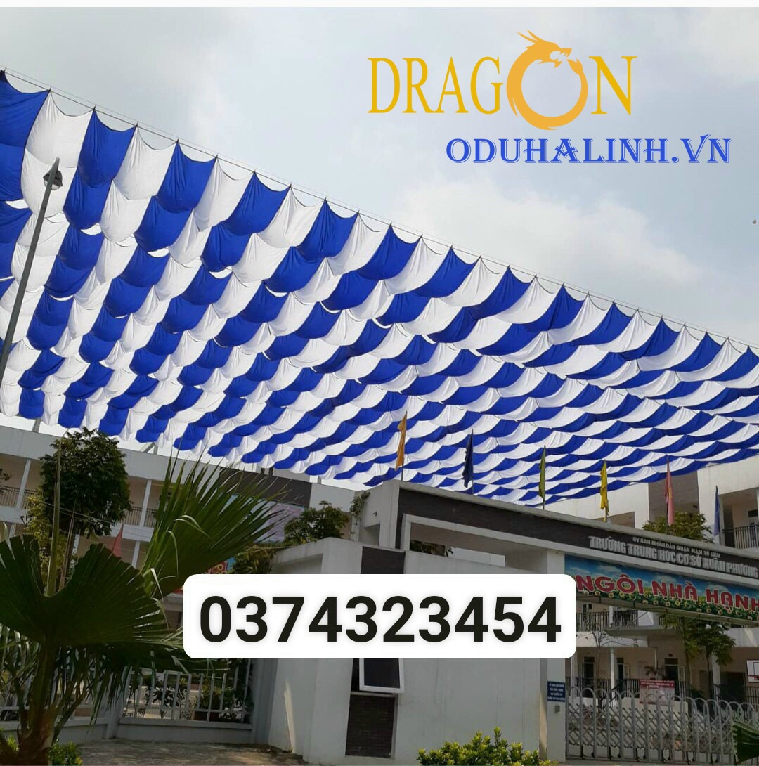 dù tấm che sân trường
